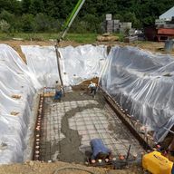 In Ground Concrete Pouring